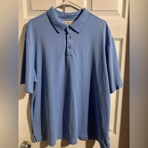 Tommy Bahama Polo Shirt Blue Men’s Size‎ XL Ribbed Lightweight Preppy Golf